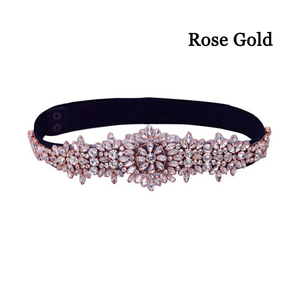 Wedding Accessories Stretch Waistband Fashionn Party Slim Fit Rhinestone Girdle Belt Luxury Design Elastic Belly Belts Women