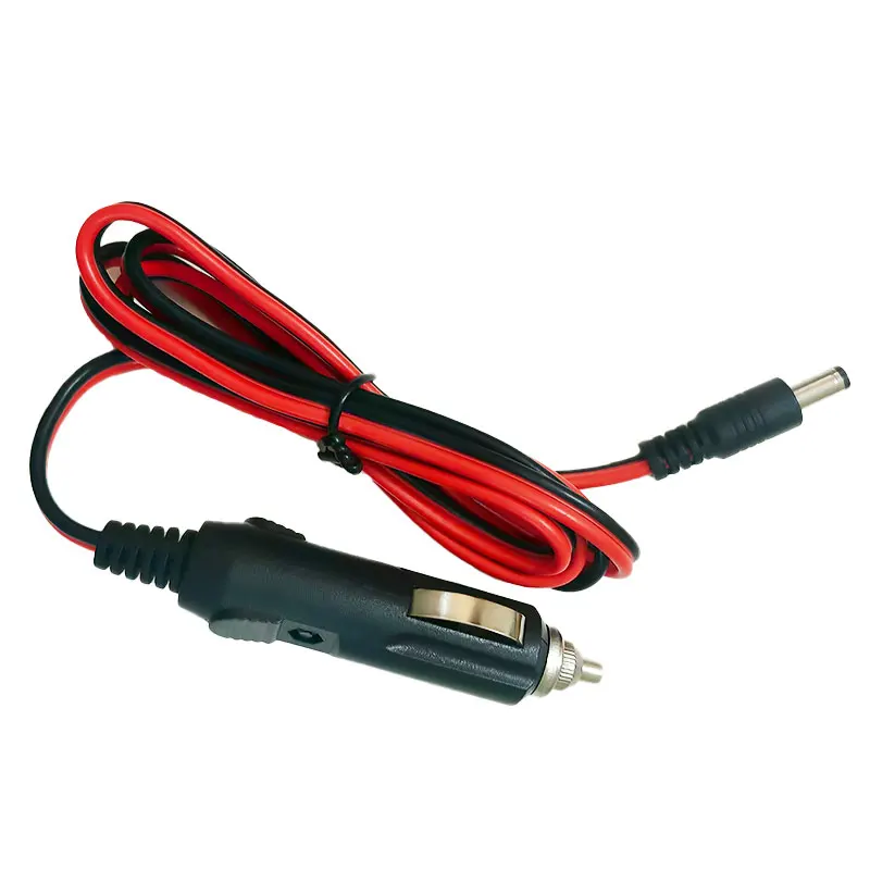 DC 12V 5A Car Cigarette Lighter Charger Cable With Fuse, Universal Power Adapter DC Plug 5.5x2.1mm Compatible with 5.5*2.5mm 1pc