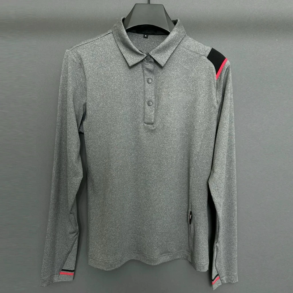 spring-and-autumn-golf-clothes-women's-long-sleeve-collar-t-shirt-slimming-women-brand-casual-golf-jersey