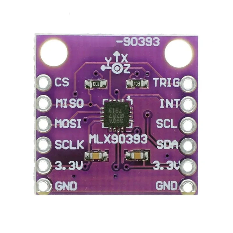 1PCS MLX90393 three digital Hall sensors 3D position of the rotational angular displacement Sensor Board Contactless NEW