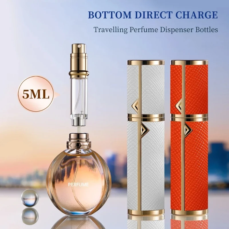 5ml Perfume Subpackage Spray Bottle Portable Bottom Self Pump Perfume Bottle Subpackage Spray Empty Mini Bottle