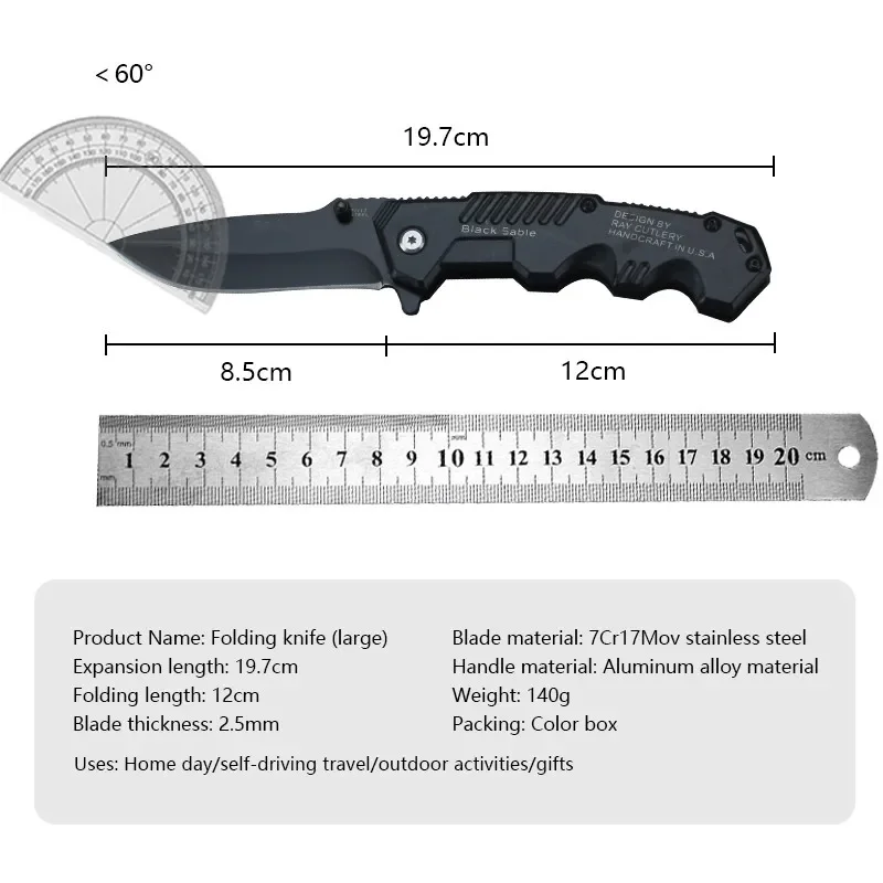 High Hardness Folding Knife Camping Outdoor Knife Carry Multifunctional Camping Fruit Knife Survival Defense Knife Mini