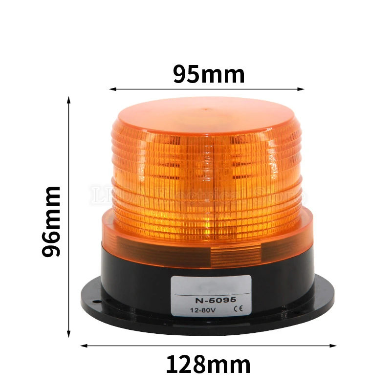 N-5095J 12V-80V Warning light With Cigar Lighter Signal Rolling LED Flashing Emergency Lights Beacon Lamp With Magnetic Mounted