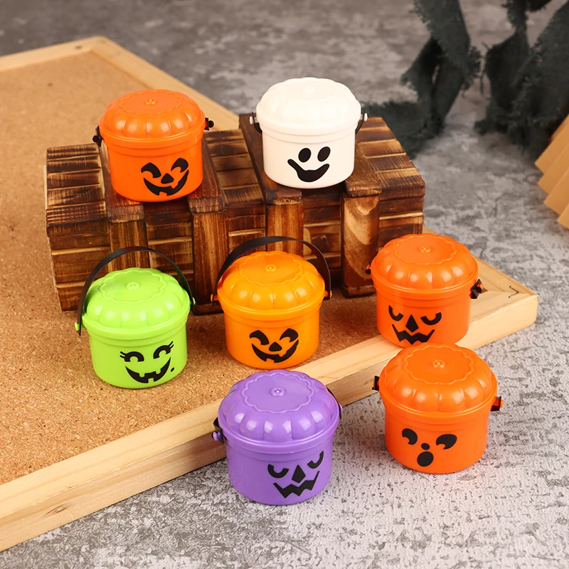 Halloween Pumpkins Small Bucket Cute Pumpkin Party Holiday Decorations Accessories