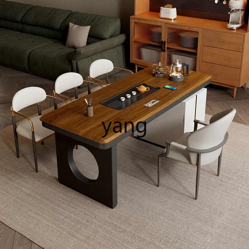 ZL light luxury solid wood tea table chair simple tea table office leisure kung fu tea table