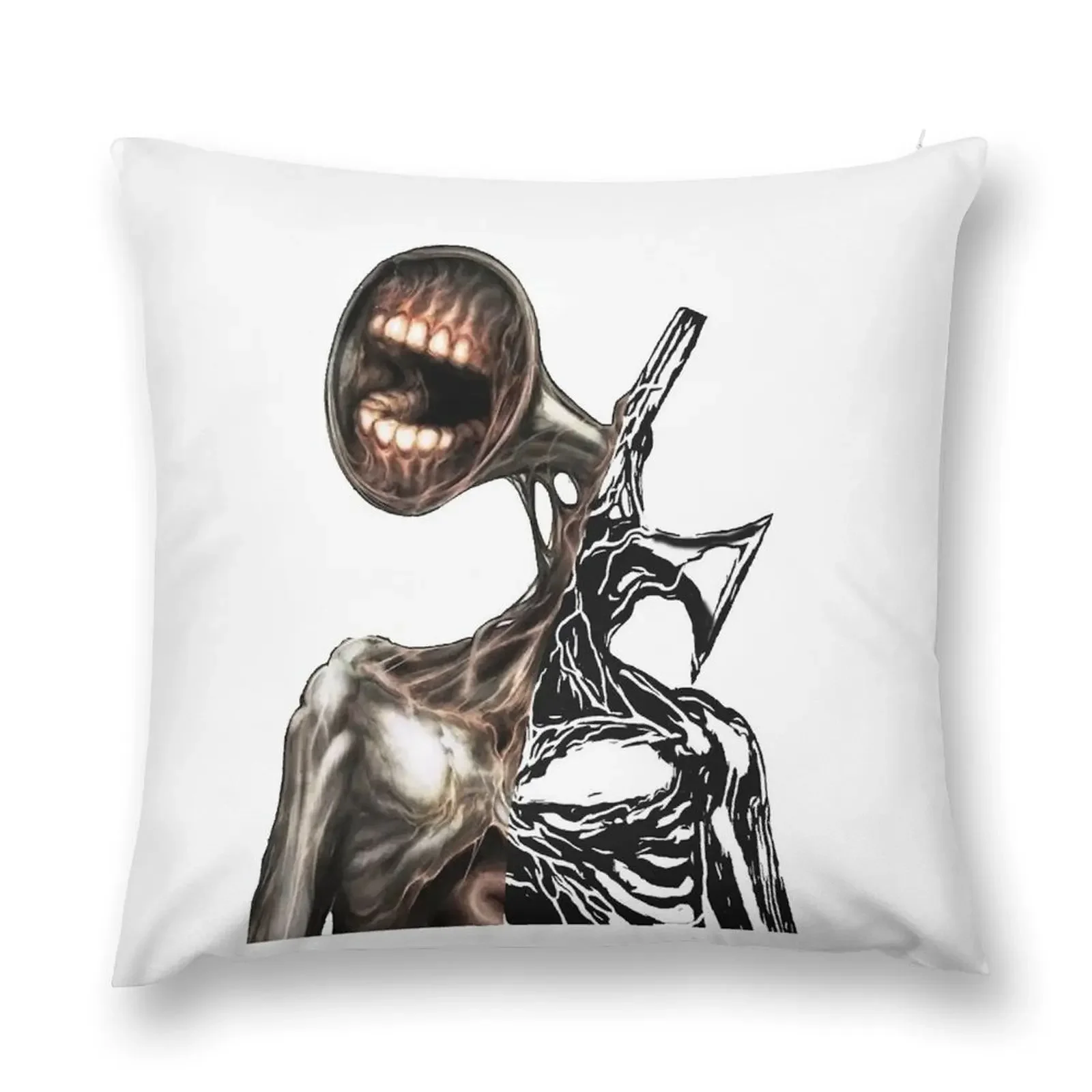 siren head creepypasta creature Throw Pillow luxury home accessories Cushion Cover Luxury pillow