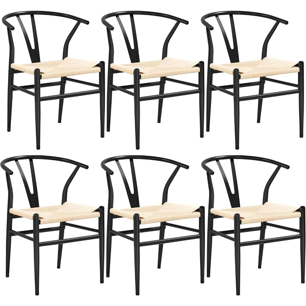 Dinning Chairs Dining Table Black (3 Packages Containing 6 Chairs) 6PCS Chair for Desk Chaises Chaise Salle a Manger Room Modern