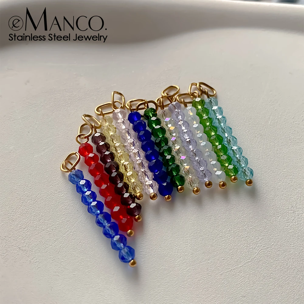 Подвески-emanco-из-нержавеющей-стали-с-разъемом-из-бисера-и-красочным-кристаллом-diy-Изготовление-ювелирных-изделий-Модные-аксессуары-оптом