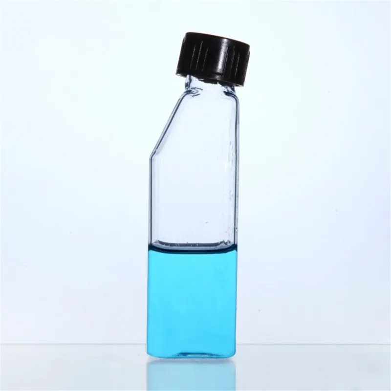 10/15/25/50/80/100/150/200/250ml Cell Culture Flask Tilted With Screw Cap Sample Bottle Lab Glassware