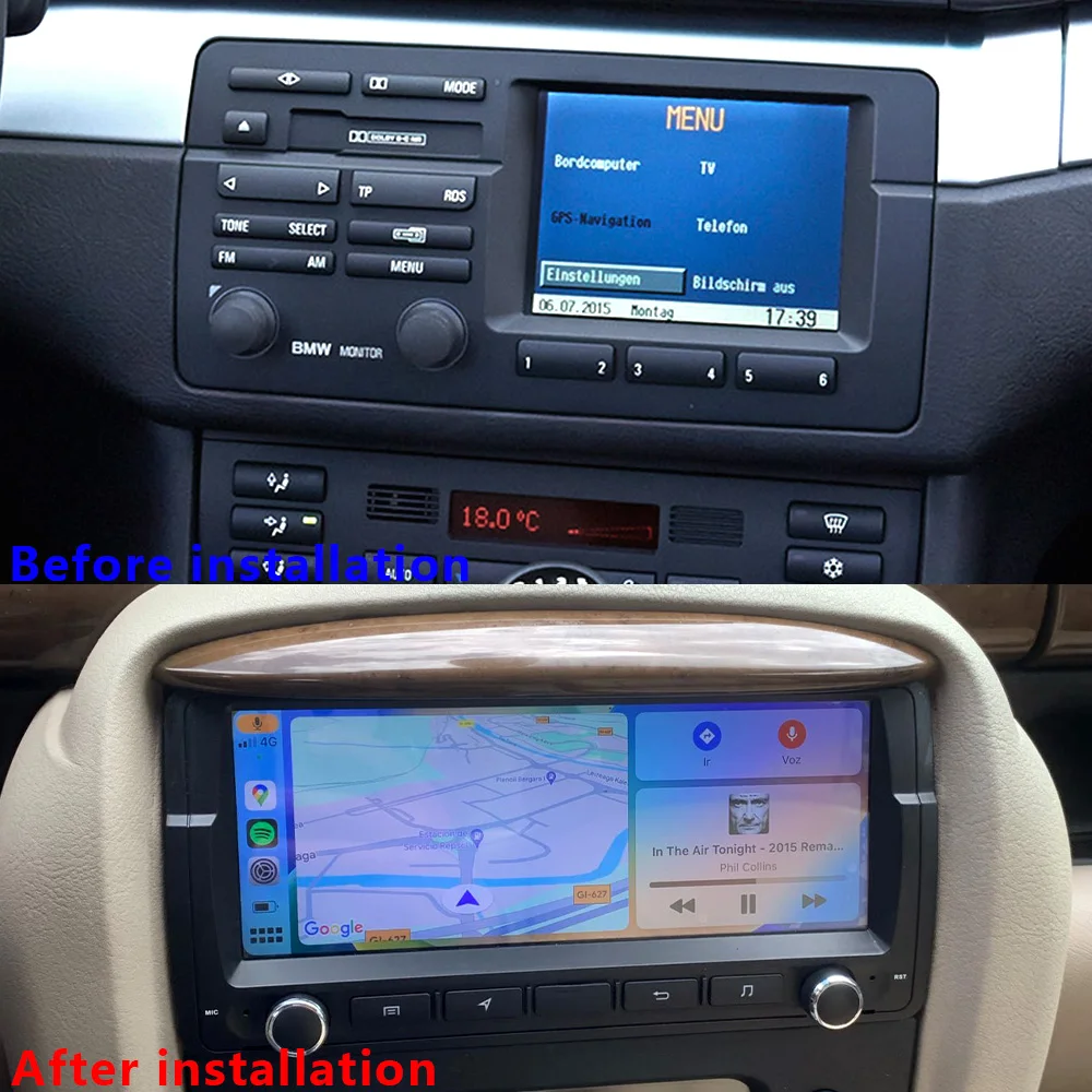CHSTEK Car Radio For BMW E46 3 Series M3 Rover 75 MGZT 1998-2007 Wireless Carplay Navigation Bluetooth WIFI 4G Android 13 Stereo
