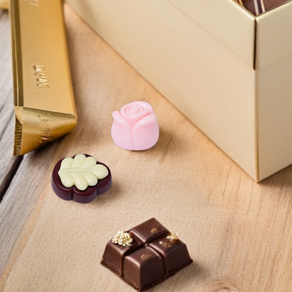 

30 Pcs Simulation Chocolate Cake Resin Decor Artificial Dessert Models Baking Party Home Decor Faux Food Props Candy Display