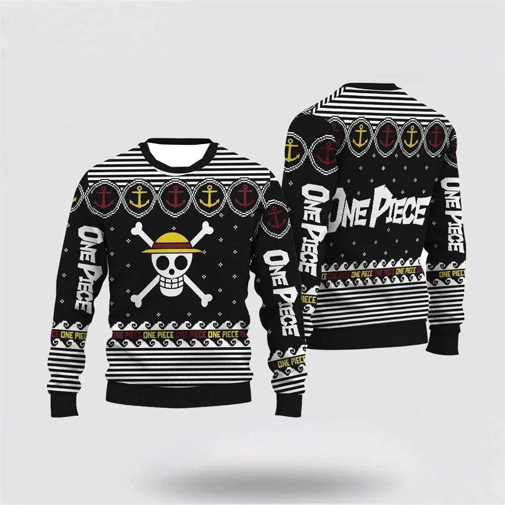 Nowa bluza z kapturem 3D One Piece, anime japońskie, Luffy, Zoro, Bandai, świąteczna koszulka, koszulka z okrągłym dekoltem dla mężczyzn i dzieci