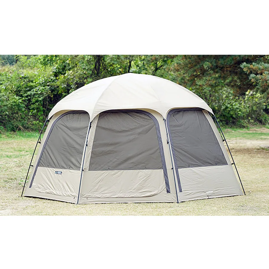 Manufactured Hexagonal Dome Tent Outdoor Tent with Flysheet Two Layers Picnic Tent