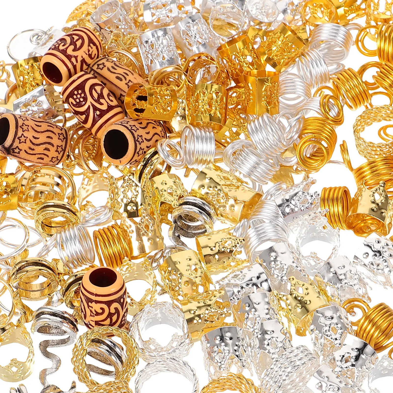 

146 Pcs Dreadlock Braiding Accessories Charms Decoration Hair Clips Decorations