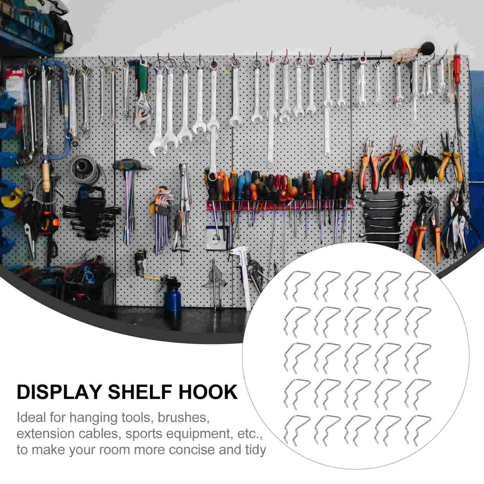 Hole Board Hook Display Rack Metal Single Perforated Wall Pegboard Nippers Tool Panel Hooks