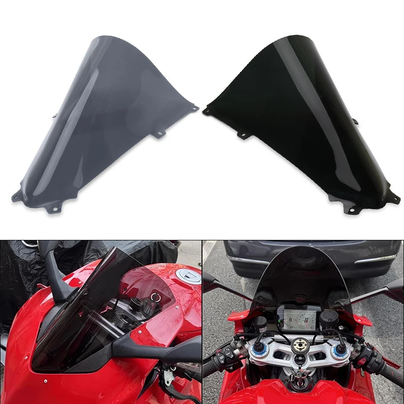 

Motorcycle Accessories Front Windshield Windscreen Wind Deflectors For DUCATI Panigale V4 2018-2019 PANIGALE V2 2018-2024