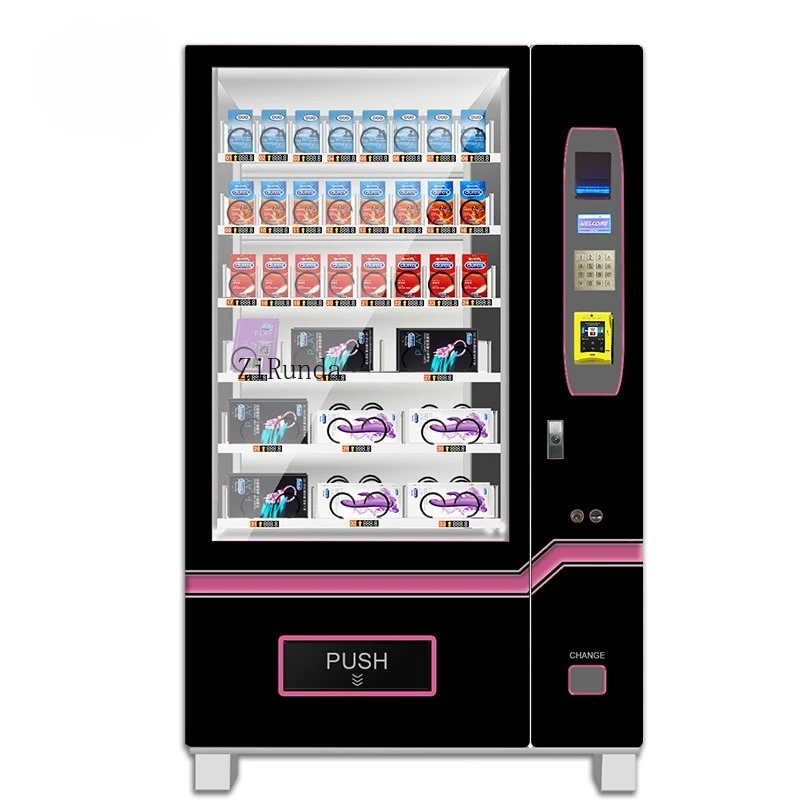 Máquina de venda automática com teclado de aço inoxidável, LCD, pagamento sem dinheiro MDB Dex, lanches