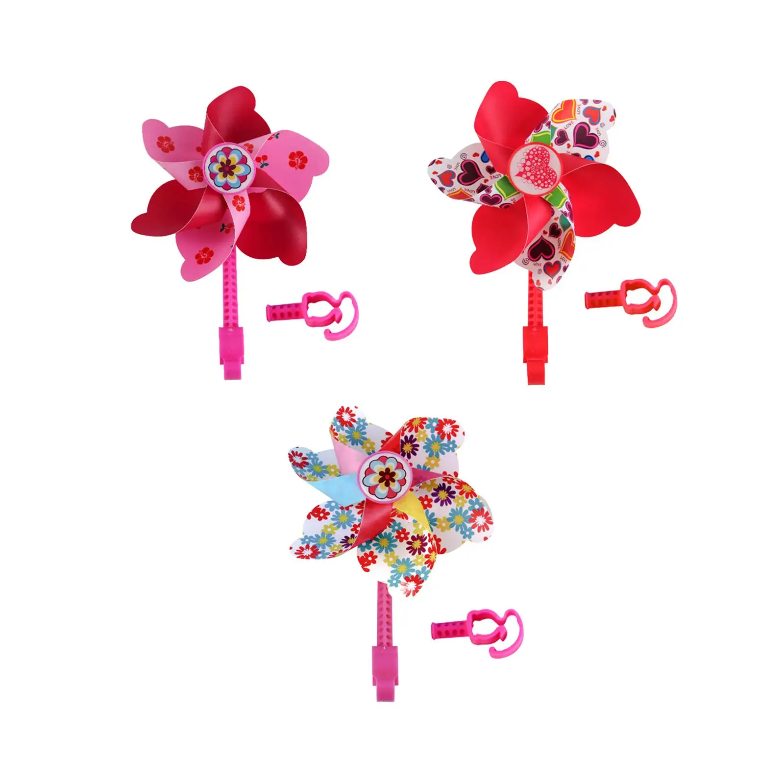 Children Bicycle Handlebar Windmill,Flower Pinwheel Cute Lightweight Bike Handlebar Pinwheel for Kids Bike Pushchair Tricycle