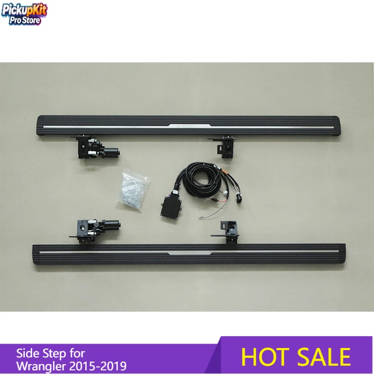 

Heavy-Duty 4-Door Metal Electric Side Steps Running Boards for Wrangler 2015-2019