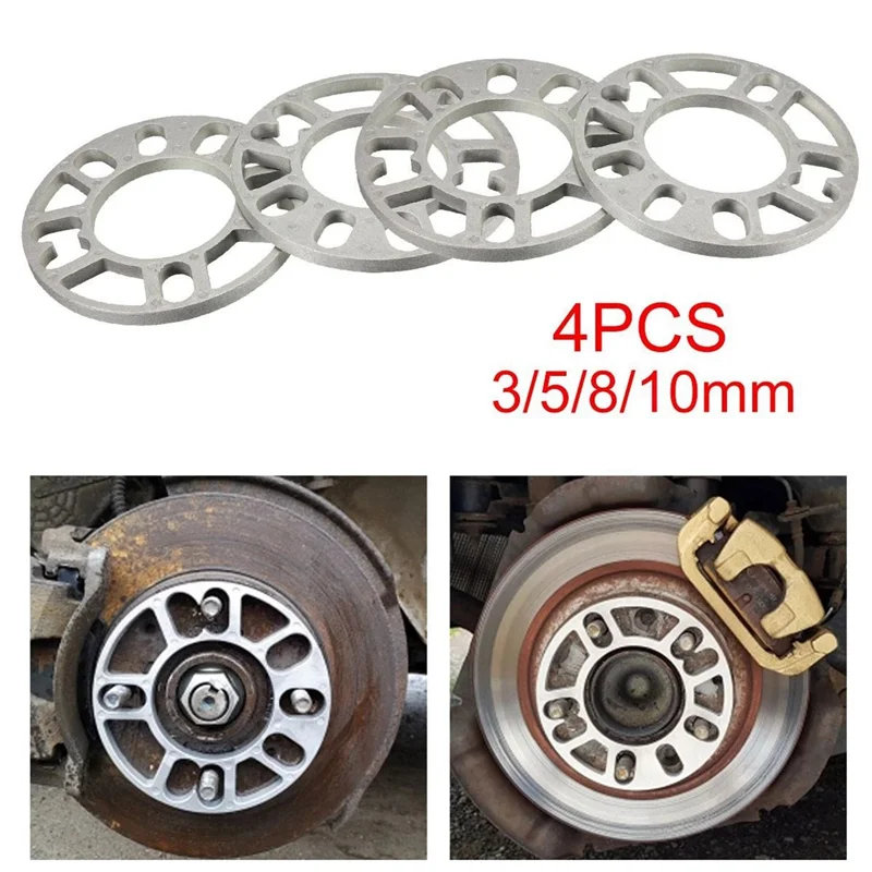 

8Pcs Aluminum Wheel Spacers Shims Plate Auto Wheel Spacers 5Mm Stud For 4X100 4X114.3 5X100 5X108 5X114.3 5X120