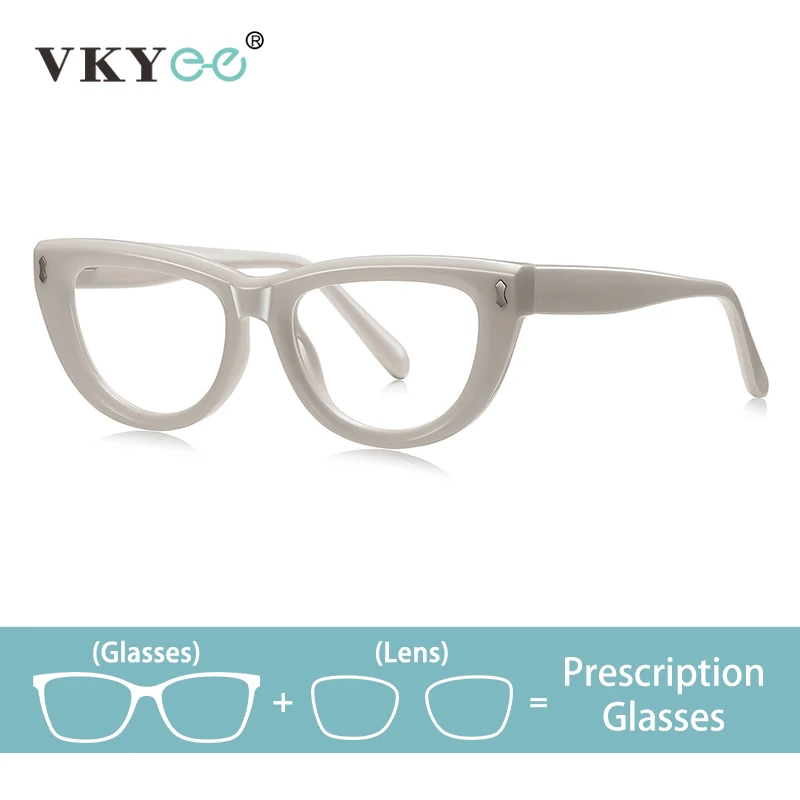 

VKYEE New Fashion Butterfly Design Anti-Blue Light Glasses Progressive Multifocal Customizable Prescription Photochromic LS010