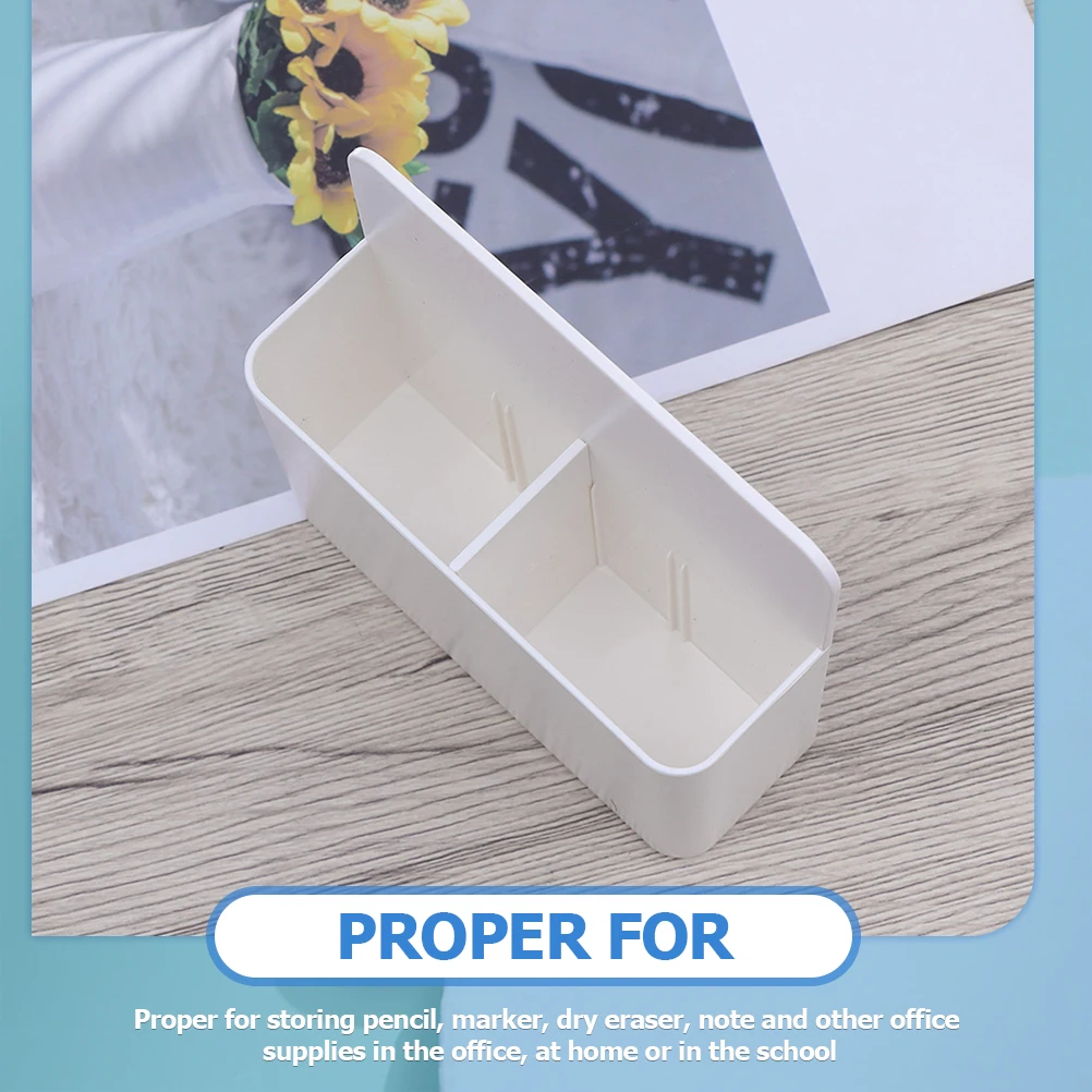

2 Pcs Magnetic Pen Box Whiteboard Holder Organizer Marker Storage Pencil Penholder Holders
