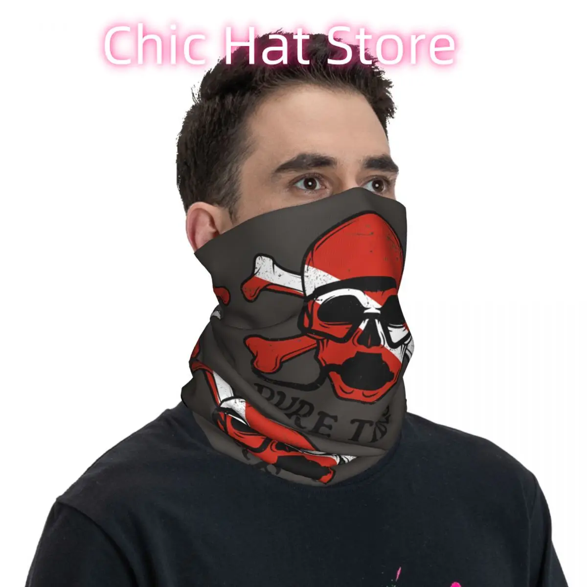 Deep Diving Helmet Scarf Neckerchief Neck Face Mask Polyester