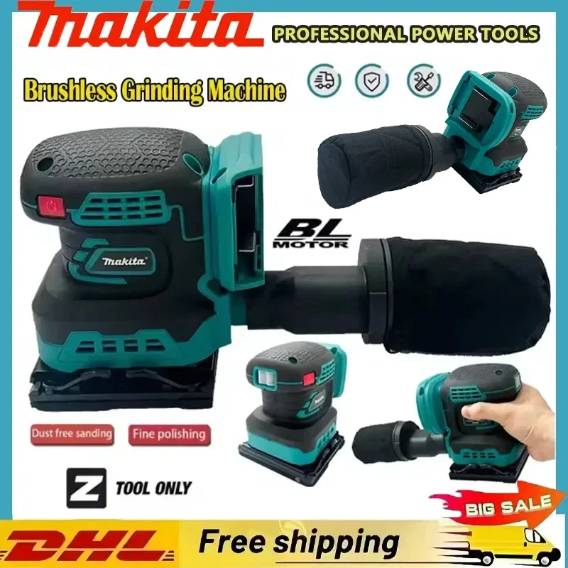 

Бесщеточная аккумуляторная эксцентриковая шлифовальная машина Makita с 3 скоростями, для шлифовки и полировки, совместима с аккумулятором 18В