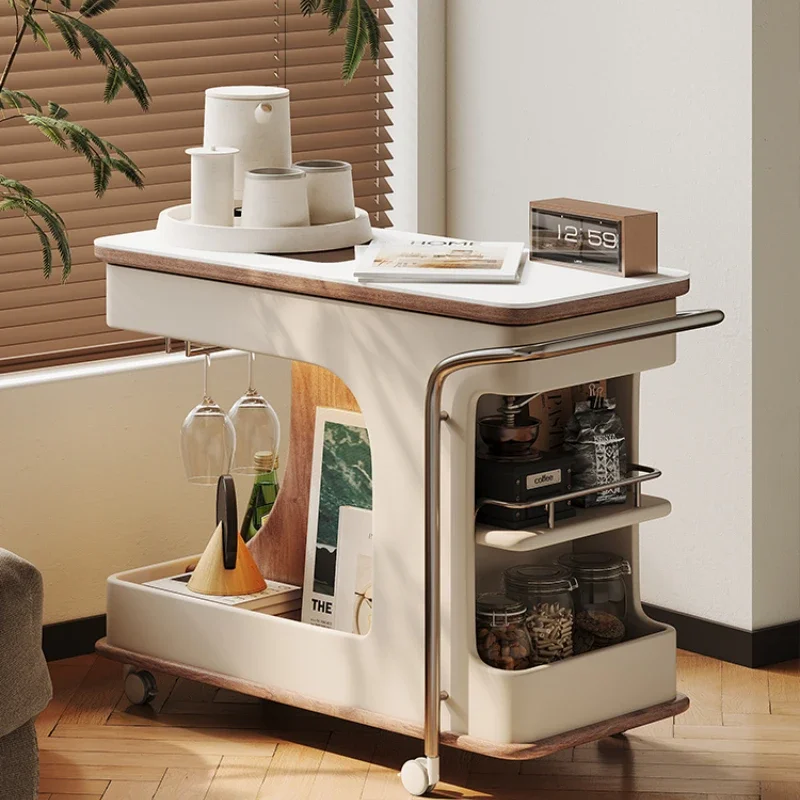 

Mobile coffee table, living room sofa, small cart, side table, rotating rock board, snack storage, small unit balcony