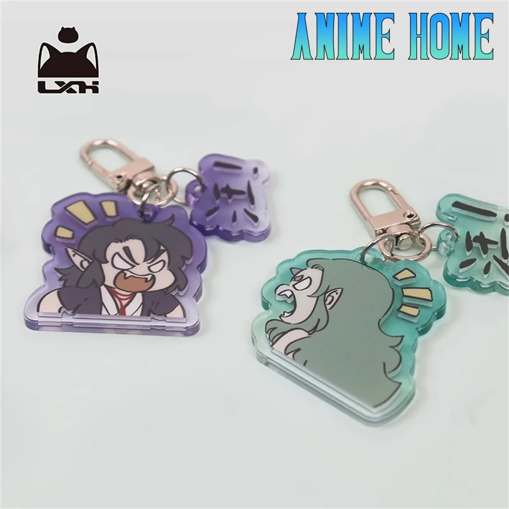 Anime The Legend of Luo Xiao-Hei Xiaohei Wuxian Acrylic Keychain Pendant Bag Accessories Official Cartoon Cosplay Kids Gift