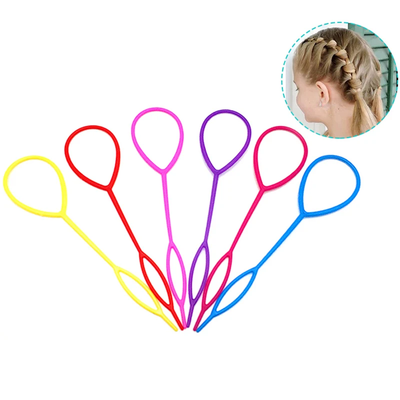 

1Set Small Fashion Ponytail Creator Plastic Loop Styling Tools Tail Clip Hair Braids Maker Styling Tool for Women