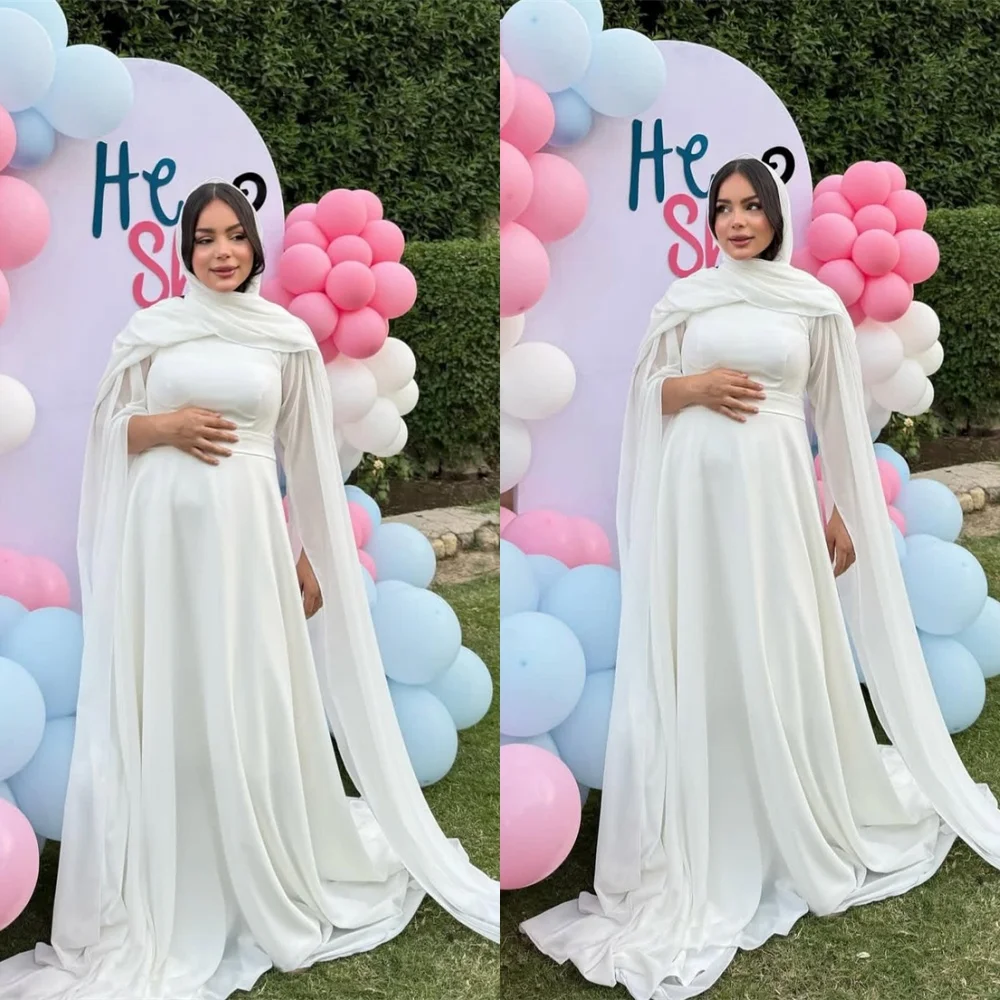

Customized High Quality White Satin Wedding Dress Temperament High Neckline Ribbon Long Sleeves Chapel Train Bridal Gowns
