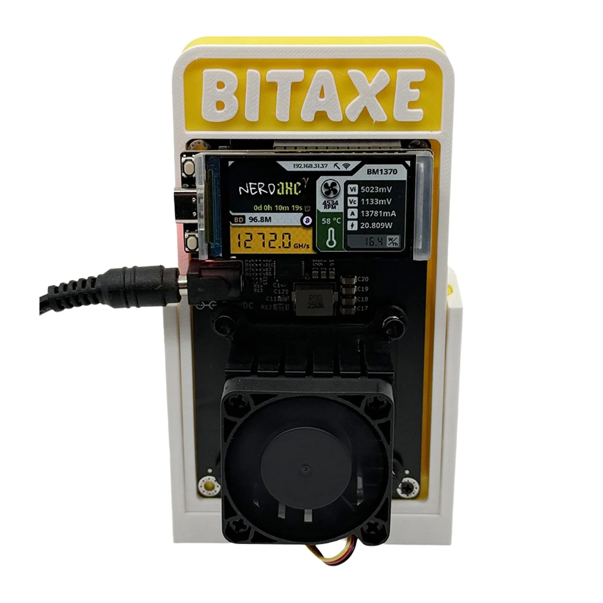 Битаxe Gamma Nerdaxe 601 1200GH/S 1,2TH/S BTC Solo Miner 18-22 Вт BM1370 Asic от Antminer S21 Pro Bitcoin Miner BR PLUG