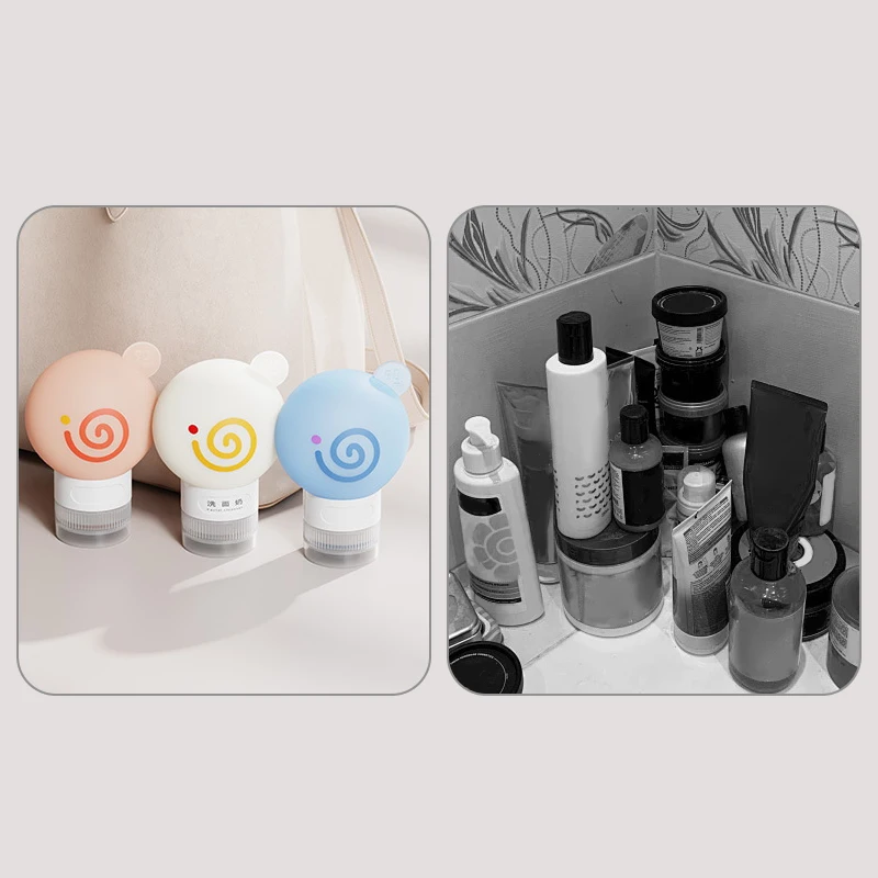 3Pcs Travel Bottles For Toiletries Lotion Container Portable Refillable Hand