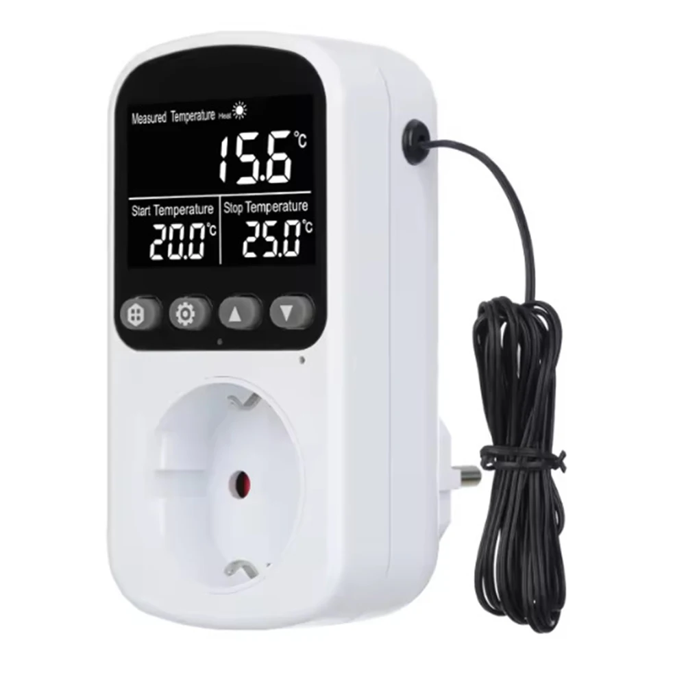 AC Socket Outlet Temperature Controller European Standard Socket Low Power Consumption Optimal Temperature Range