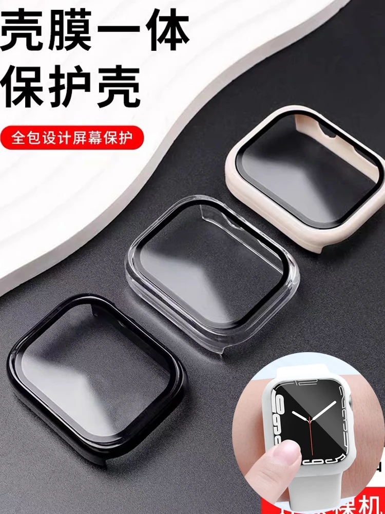 Glas + Hülle für Apple Watch 10 46 mm 42 mm 44 mm 40 mm 41 mm 38 mm 45 mm Displayschutzfolie Schutzhülle Apple Watch 8 7 9 6 SE 5 4 3