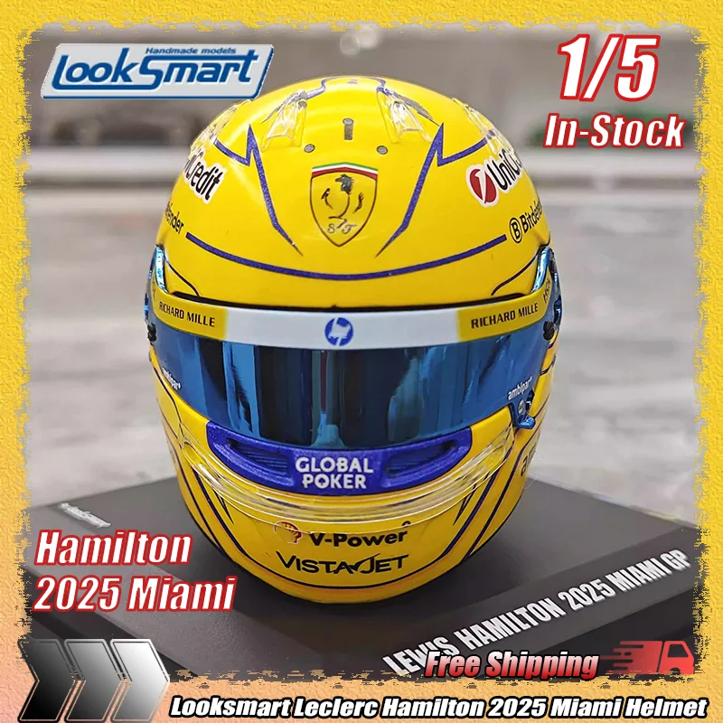 

Новинка в наличии: Коллекционная модель шлема Looksmart 1:5 Leclerc Hamilton 2025 Miami из смолы, имитация, на заказ, игрушка, подарок, декор