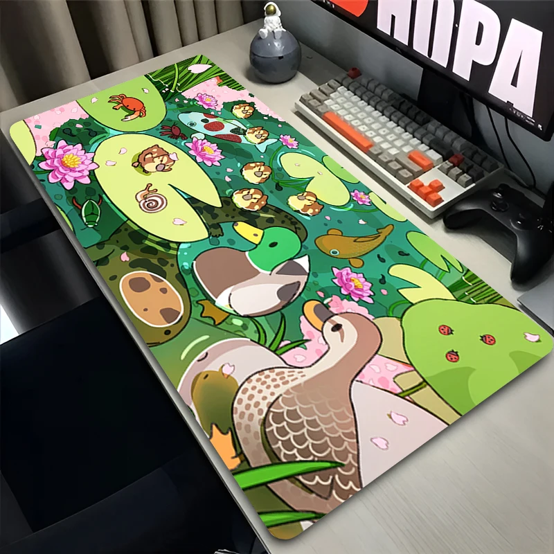 Mouse Pad PC Non Slip Rubber Cute Mousepad Laptop Gamer Cabinet Keyboard Pad Office Computer Gaming Desk Cartoon City Mouse Mat