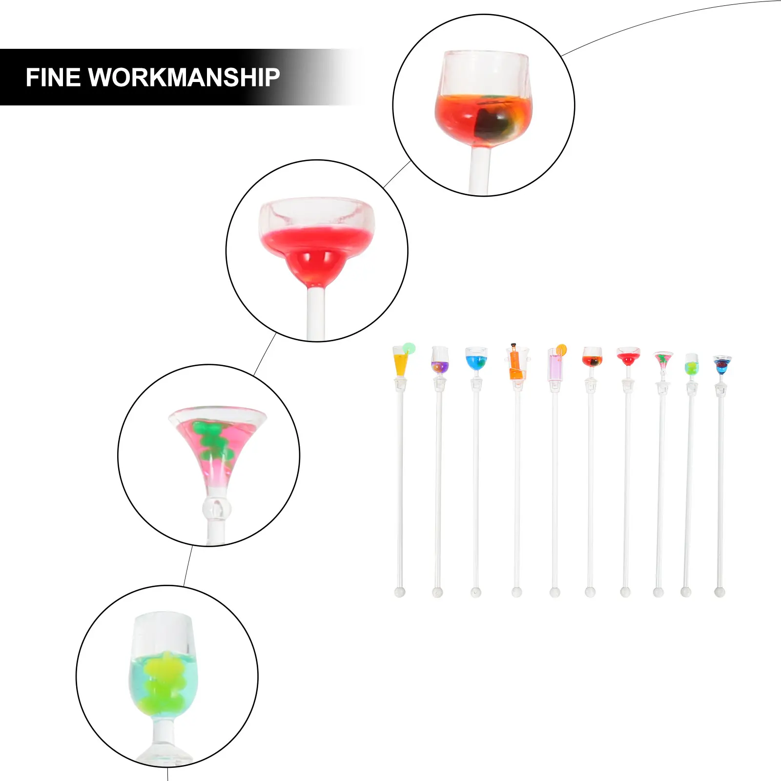 

10 Pcs Drink Stirrer Drinks Stirrers Multi-function Stirring Sticks Reusable Coffee Household Beverage Juice Mixing