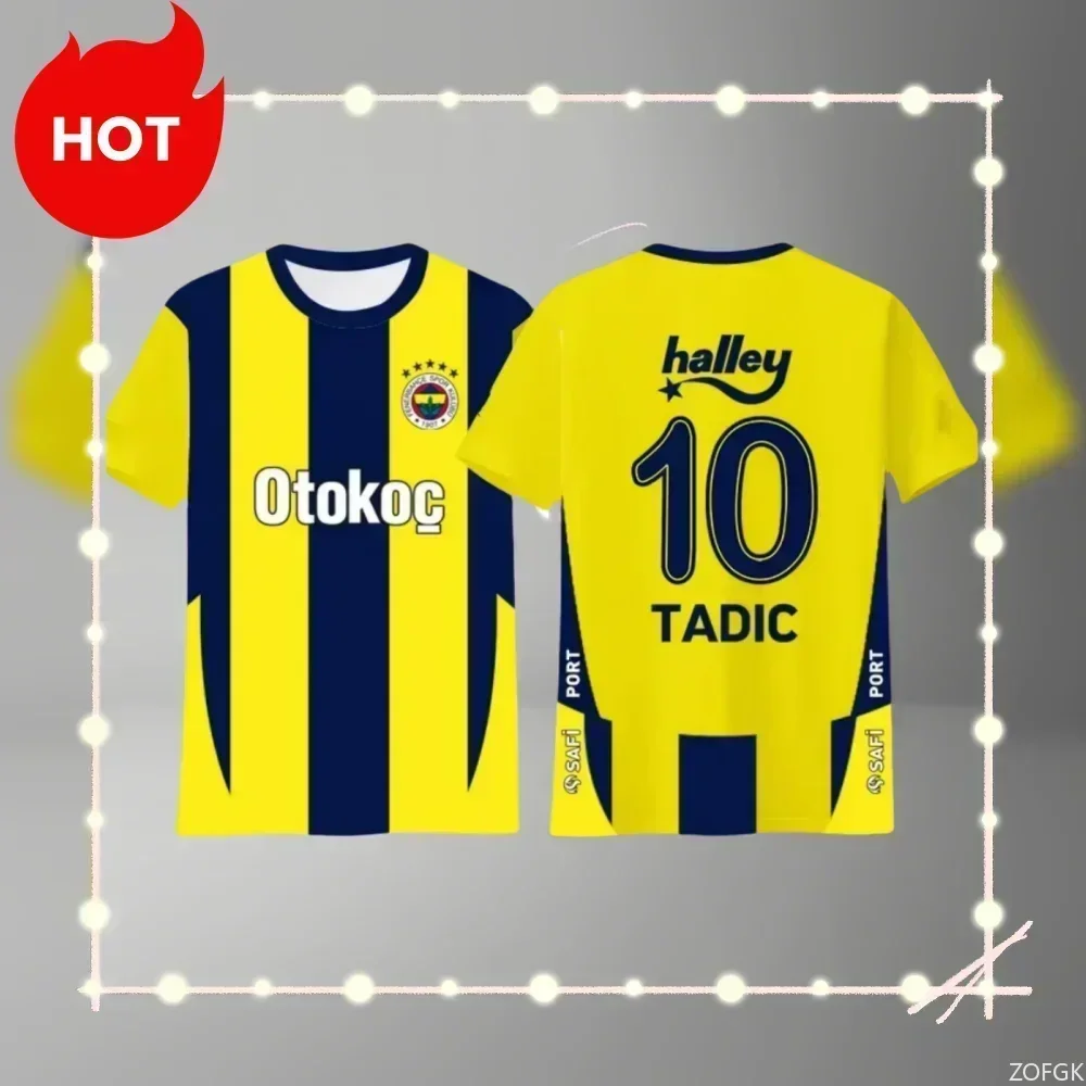 تي شيرت Fenerbahce لكرة القدم جيرسي 2026 برقبة دائرية سلسلة شعبية مثل بلوزة الصيف الرجالية للأولاد #1