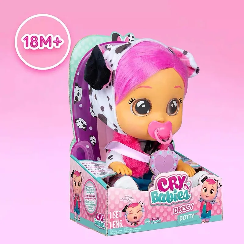 Genuine Cry Babies Cartoon Dolls Crying Girls Pretend Play Can Make Sounds Cry Shed Tears Dress Up Dolls Children Christmas Gift