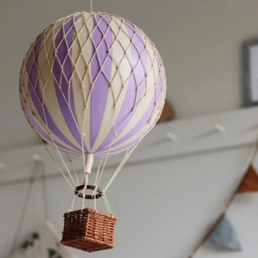 Nordic Retro Hot Air Balloon Model Pendant Modern Ins Style Home Decoration Children‘s Room Hanging Ornament Creative Gift view 5