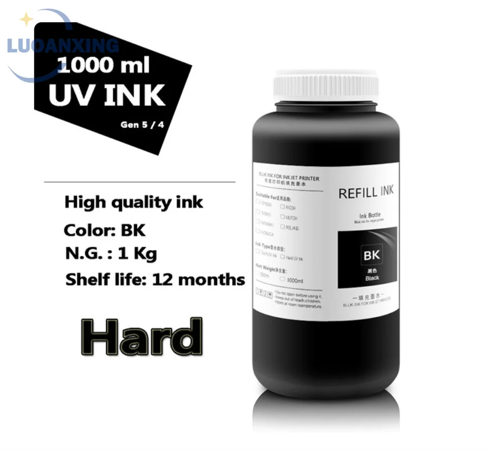 Imagem -03 - Led Tinta uv Flexível para Epson Impressão para Impressora a Jato de Tinta Plana Humana Xuli Material Macio Xp600 Dx5 Dx7 I3200 I1600 1000ml