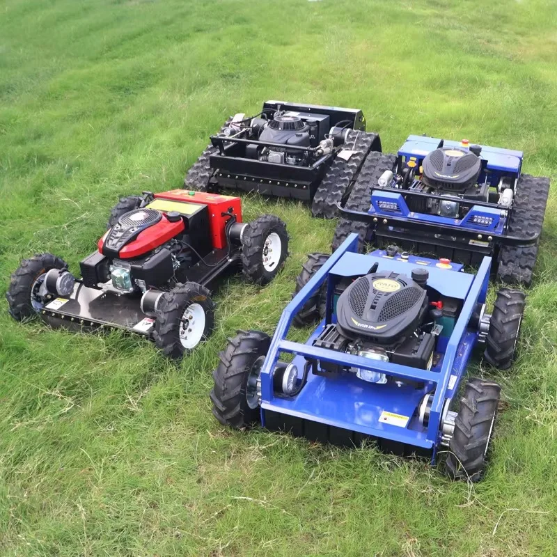 7HP 8hp 9hp الكهربائية بدء التحكم عن بعد قاطع غاز صغير Rc روبوت جزازة العشب مع محراث الثلج