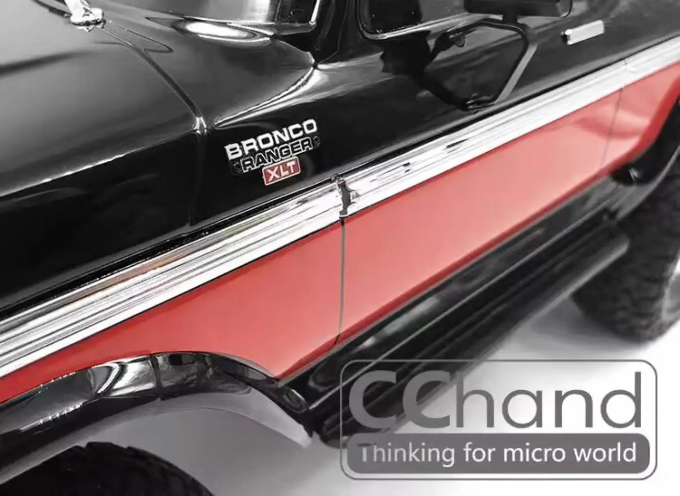 2pcs Traxxas TRX-4 TRX4 Ford Bronco CChand RC Car Decoration Accessory Metal Metal Side Logo Sticker