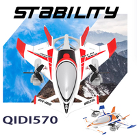 QIDI570 2.4G Remote Control Aircraft Brushless Motor 3-Axis Vector Aircraft 8-Channel Fixed-Wing Aircraft Model Children'S Toy