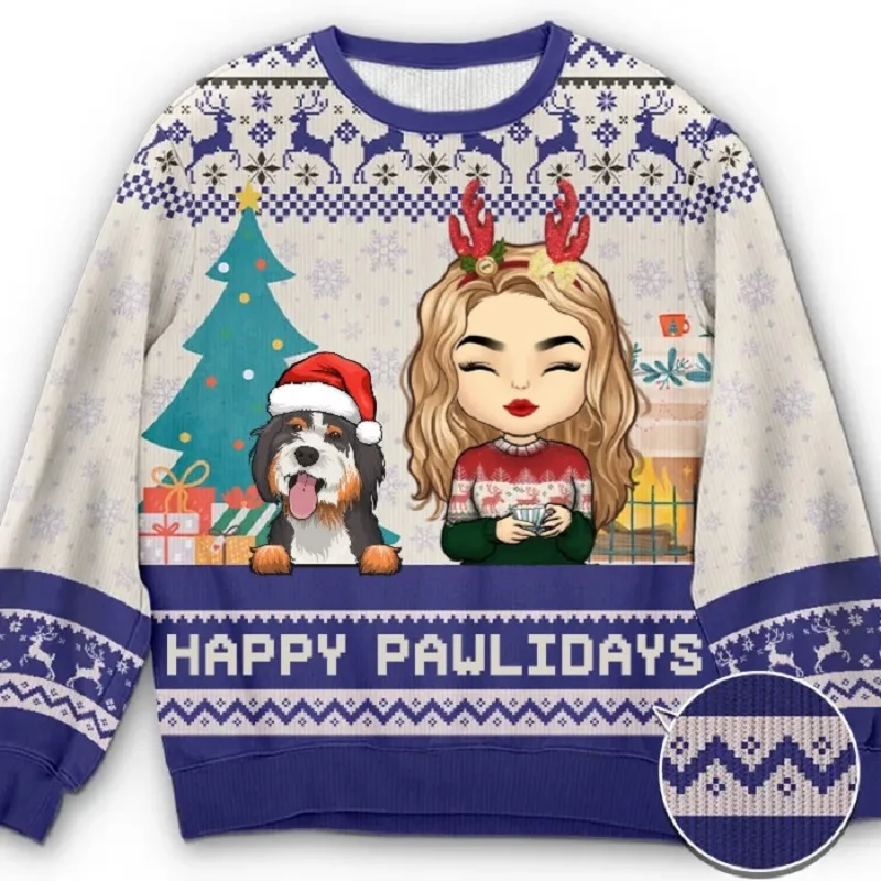 New 2024 Ugly Christmas Sweater Unisex Men Women  For Holidays Santa Elf Christmas Printed Novelty Autumn Winter Blouses Clothin