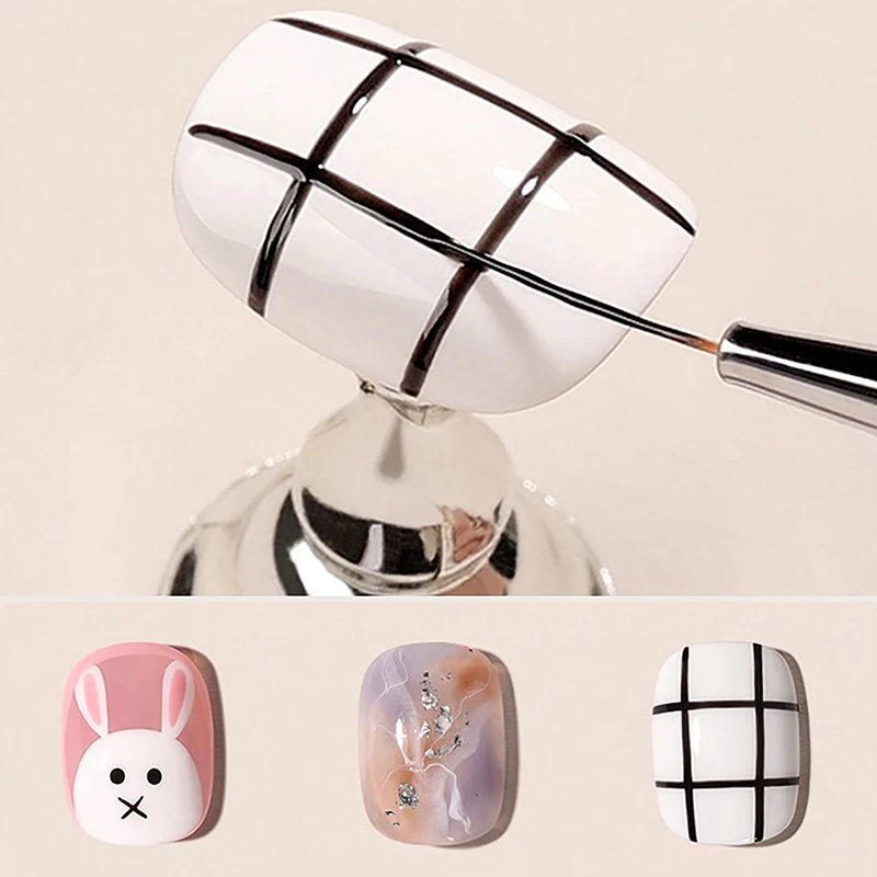 ネイルアート用フレンチブラシのセット,3つの部分,プロのマニキュアツール,DIY,描画ペン,UVジェル,絵画,サロン