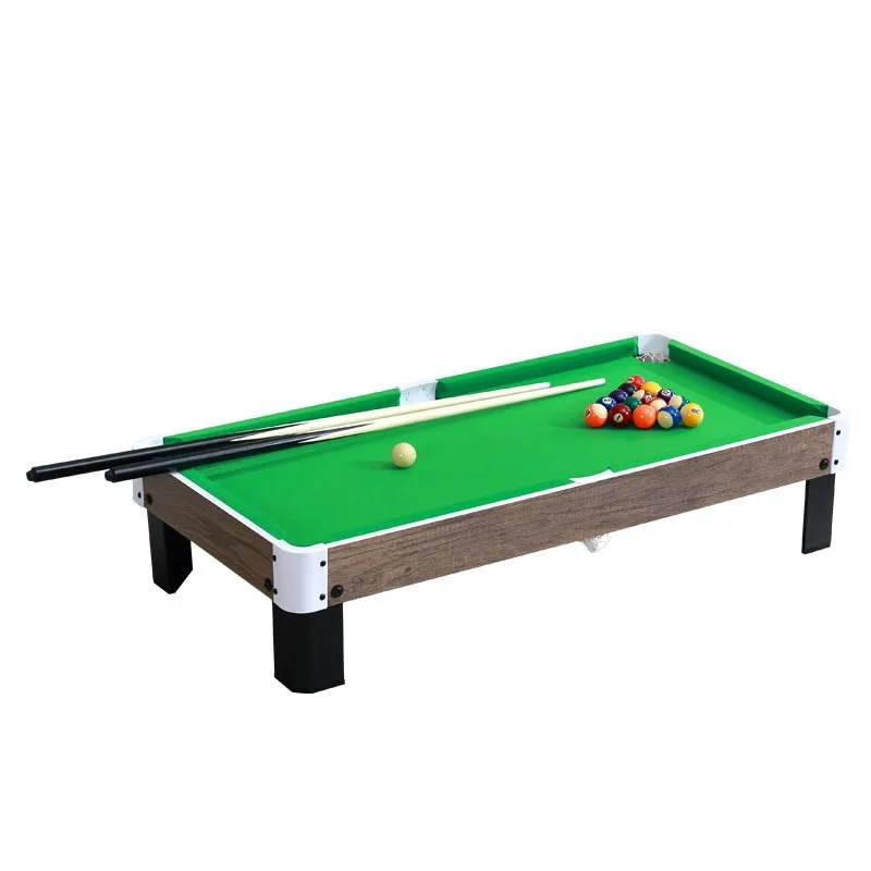

Mini Tabletop Pool Set- Billiards Children Game Includes Game Balls, Sticks, Chalk, Brush Triangle-Portable Fun for Family