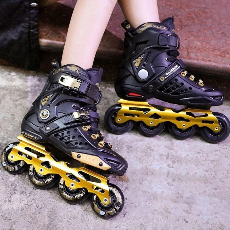 Original Roselle Inline Roller Skates From Size 35 to Size 46  Slalom Sliding FSK  Adult Kids Professional Roller Skating Shoes